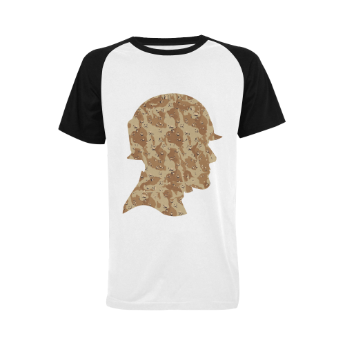 Desert Camouflage  Soldier Men's Raglan T-shirt (USA Size) (Model T11)