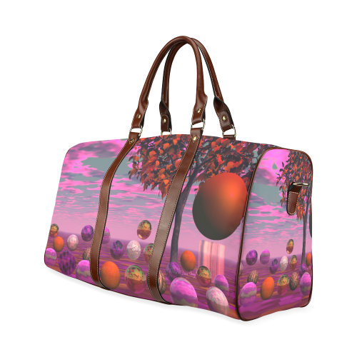 Bittersweet Opinion, Abstract Raspberry Maple Tree Waterproof Travel Bag/Large (Model 1639)