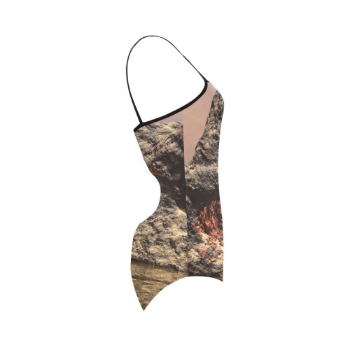 Dolphin in the sunset Strap Swimsuit ( Model S05)