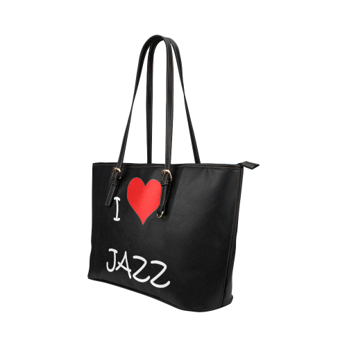 I love Jazz Leather Tote Bag/Small (Model 1651)