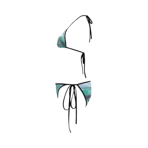 Dolphin with mechanical fish Custom Bikini Swimsuit