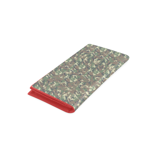 Forest Camouflage Pattern Women's Leather Wallet (Model 1611)