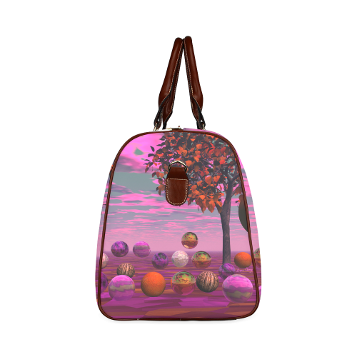 Bittersweet Opinion, Abstract Raspberry Maple Tree Waterproof Travel Bag/Large (Model 1639)