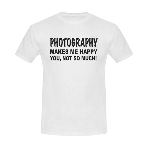 Photography makes me happy Men's Slim Fit T-shirt (Model T13)