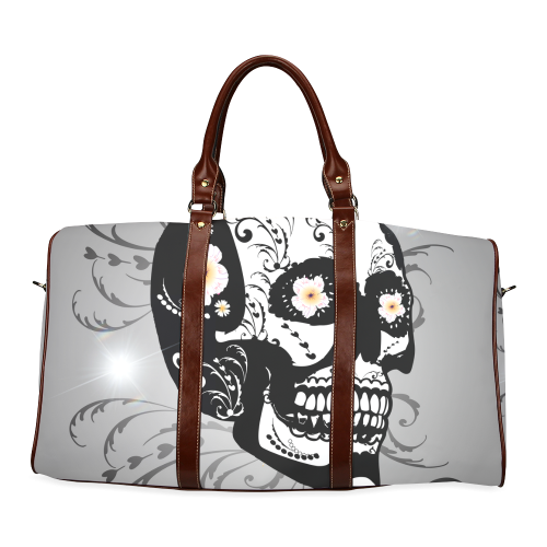 Wonderful sugar skull in black and white Waterproof Travel Bag/Large (Model 1639)