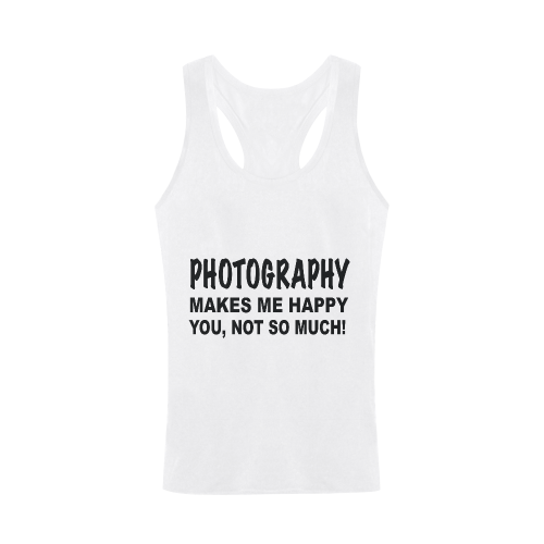 Photography makes me happy Plus-size Men's I-shaped Tank Top (Model T32)