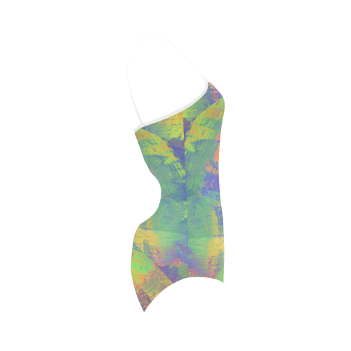 Brushstrokes Strap Swimsuit ( Model S05)