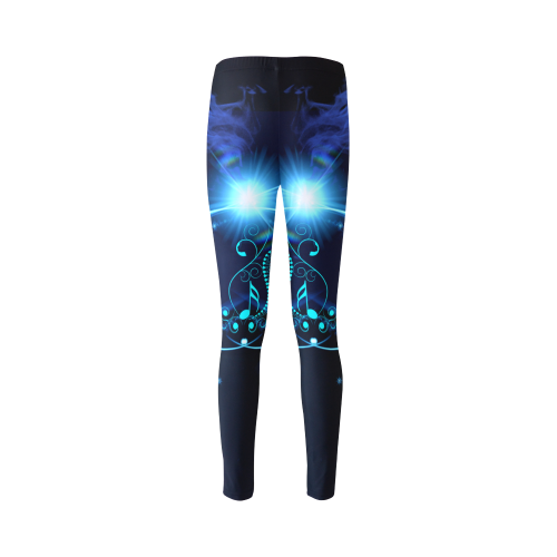 Key notes with glowing light Cassandra Women's Leggings (Model L01)