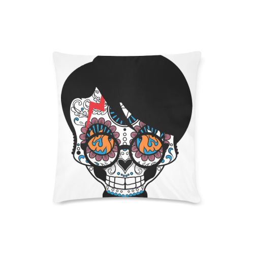 Sugar skull wizard child Custom Zippered Pillow Case 16"x16" (one side)