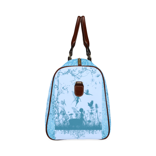 Beautiful fairy in blue colors Waterproof Travel Bag/Small (Model 1639)