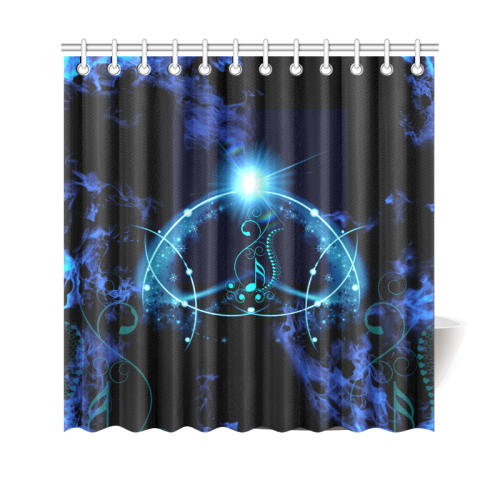 Key notes with glowing light Shower Curtain 69"x70"