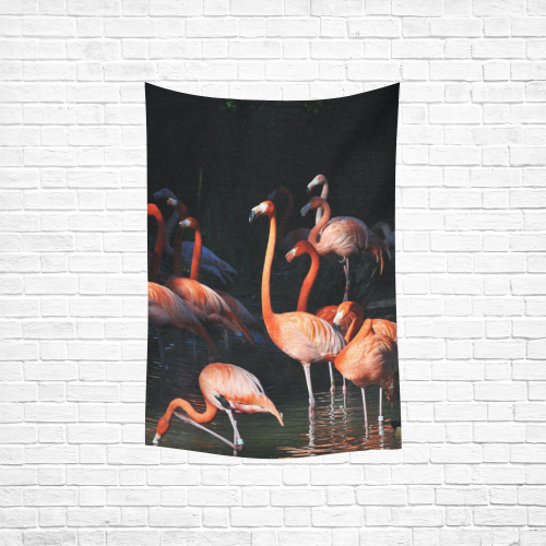 Flamingos Cotton Linen Wall Tapestry 40"x 60"