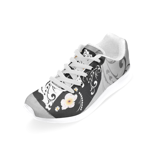 Wonderful sugar skull in black and white Women’s Running Shoes (Model 020)