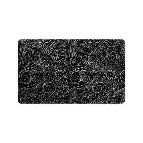 A elegant floral damasks in silver and black