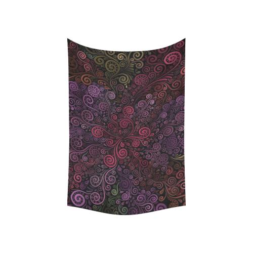 Psychedelic 3D Rose Cotton Linen Wall Tapestry 60"x 40"