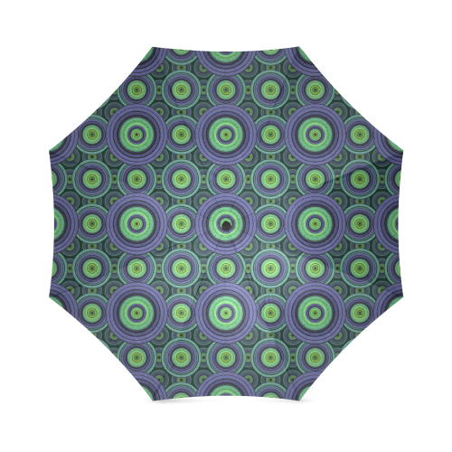 Green and Blue  Pattern Foldable Umbrella (Model U01)