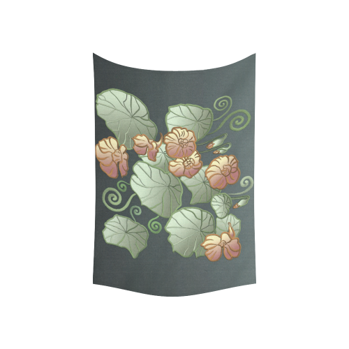 Art Nouveau Garden Cotton Linen Wall Tapestry 60"x 40"