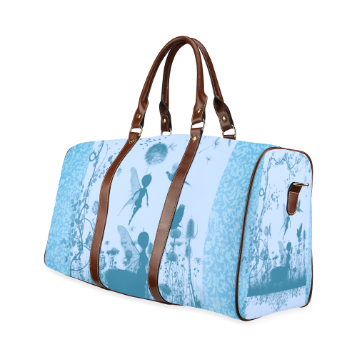 Beautiful fairy in blue colors Waterproof Travel Bag/Small (Model 1639)