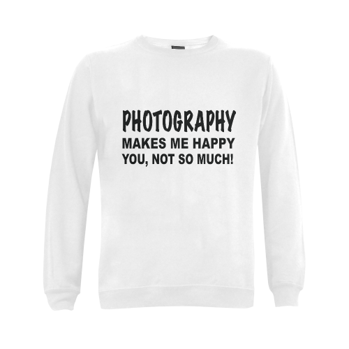 Photography makes me happy Gildan Crewneck Sweatshirt(NEW) (Model H01)