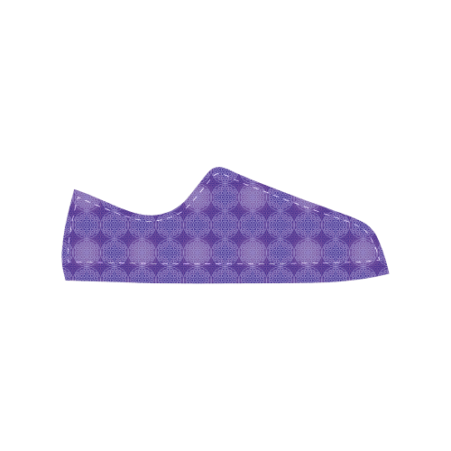 FLOWER OF LIFE stamp pattern purple violet Men's Classic Canvas Shoes (Model 018)