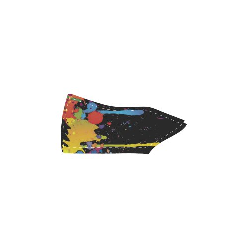 Crazy multicolored running SPLASHES Men's Slip-on Canvas Shoes (Model 019)