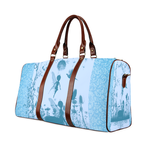 Beautiful fairy in blue colors Waterproof Travel Bag/Large (Model 1639)