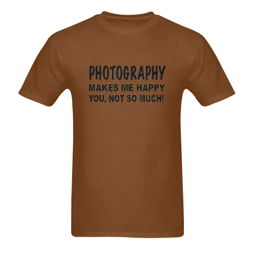 Photography makes me happy Men's T-Shirt in USA Size (Two Sides Printing)