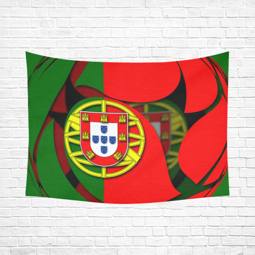 The Flag of Portugal Cotton Linen Wall Tapestry 80"x 60"