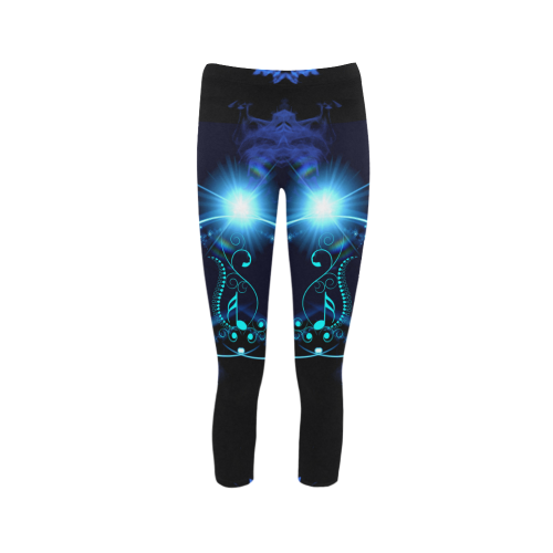 Key notes with glowing light Capri Legging (Model L02)