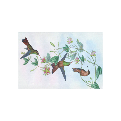 Hummingbird Cotton Linen Wall Tapestry 60"x 40"