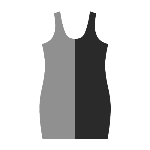 Only two Colors - black grey + your ideas Medea Vest Dress (Model D06)