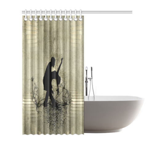 Wonderful dancing couple Shower Curtain 72"x72"