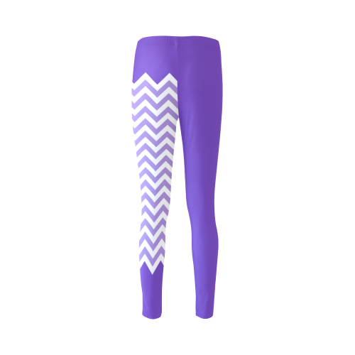 HIPSTER zigzag chevron pattern white Cassandra Women's Leggings (Model L01)