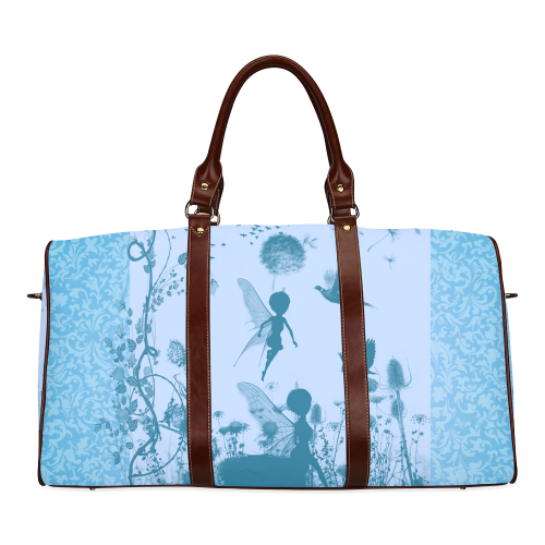 Beautiful fairy in blue colors Waterproof Travel Bag/Large (Model 1639)