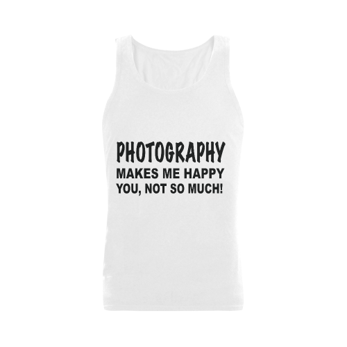 Photography makes me happy Men's Shoulder-Free Tank Top (Model T33)