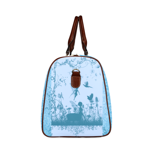 Beautiful fairy in blue colors Waterproof Travel Bag/Small (Model 1639)