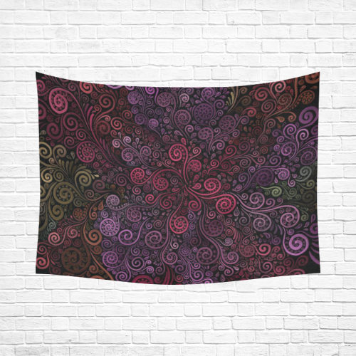 Psychedelic 3D Rose Cotton Linen Wall Tapestry 80"x 60"