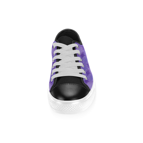 FLOWER OF LIFE stamp pattern purple violet Men's Classic Canvas Shoes (Model 018)