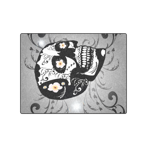 Wonderful sugar skull in black and white Blanket 50"x60"
