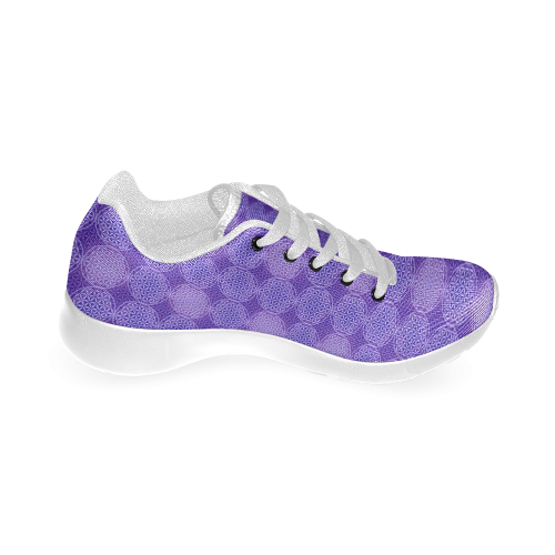 FLOWER OF LIFE stamp pattern purple violet Men’s Running Shoes (Model 020)