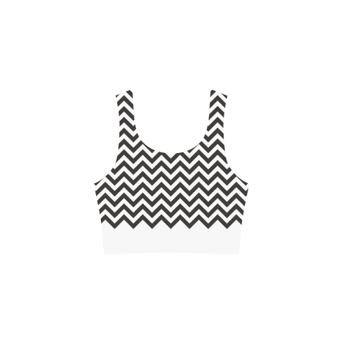 HIPSTER zigzag chevron pattern black & white Atalanta Sundress (Model D04)