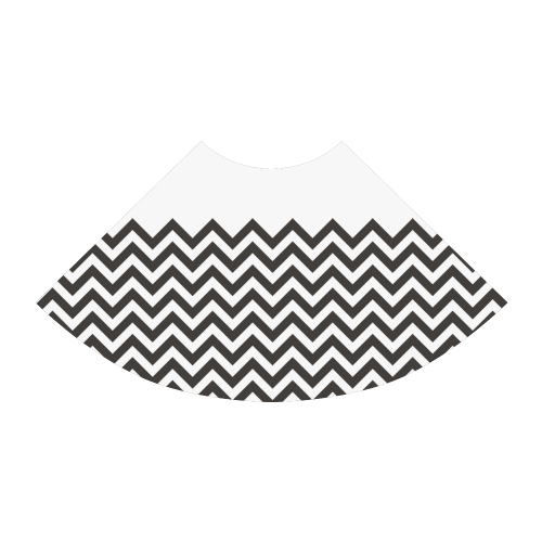 HIPSTER zigzag chevron pattern black & white Atalanta Sundress (Model D04)