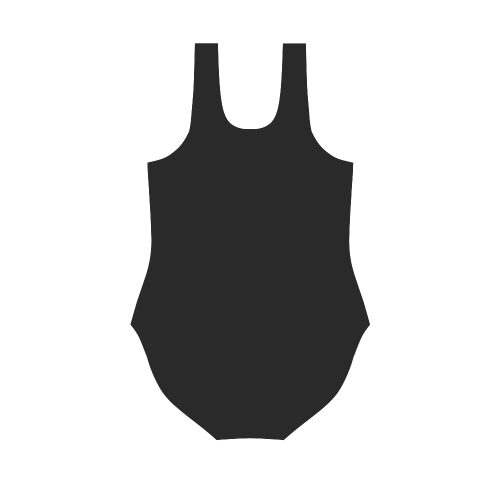 HIPSTER zigzag chevron pattern black & white Vest One Piece Swimsuit (Model S04)