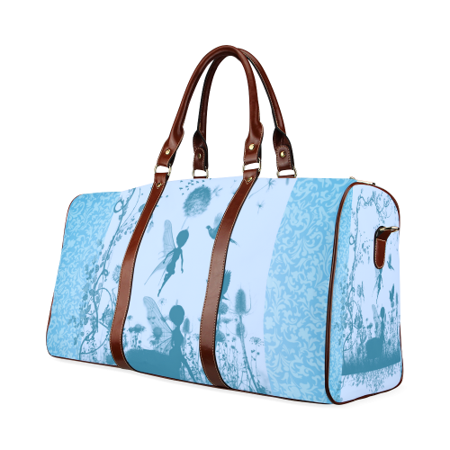 Beautiful fairy in blue colors Waterproof Travel Bag/Small (Model 1639)