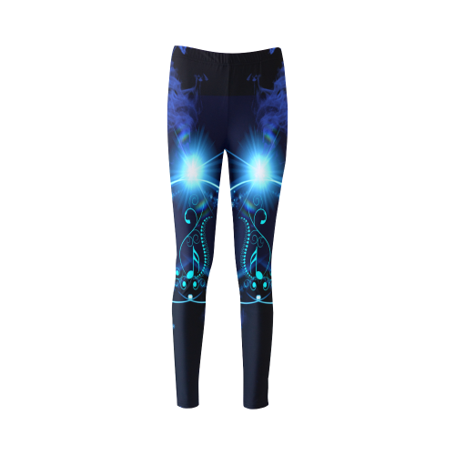 Key notes with glowing light Cassandra Women's Leggings (Model L01)