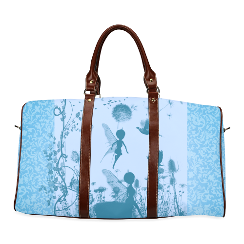Beautiful fairy in blue colors Waterproof Travel Bag/Small (Model 1639)