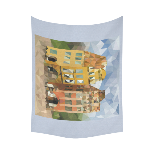 Fairy Tale Town Cotton Linen Wall Tapestry 80"x 60"