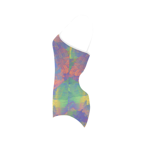 Brushstrokes Strap Swimsuit ( Model S05)