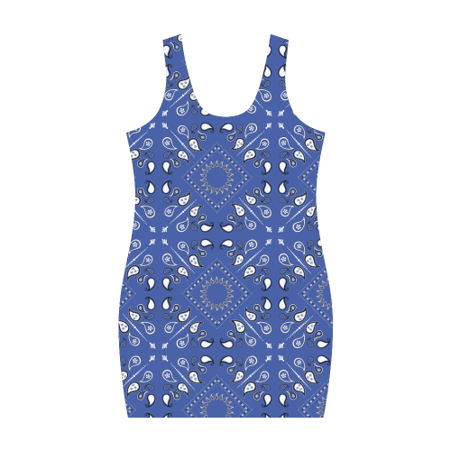 Blue Bandana Dress Medea Vest Dress (Model D06)