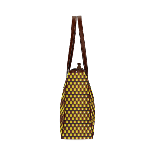 Interwoven Highlights - Yellow And Red Classic Tote Bag (Model 1644)